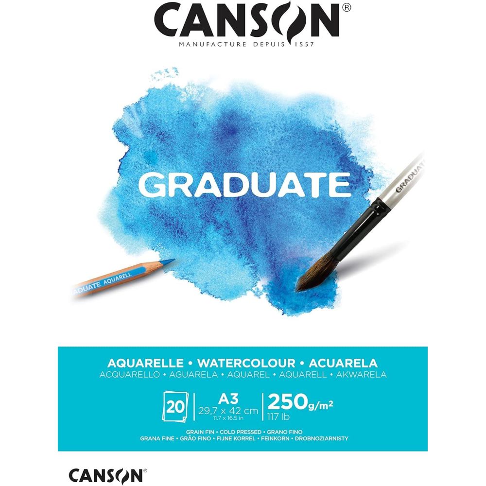 Акварел скечблок А3 250гр 20л Grad 400110375