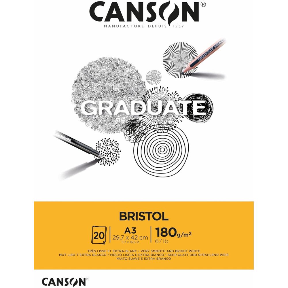 Скечблок А3 180гр 20л Grad Bristol 400110384