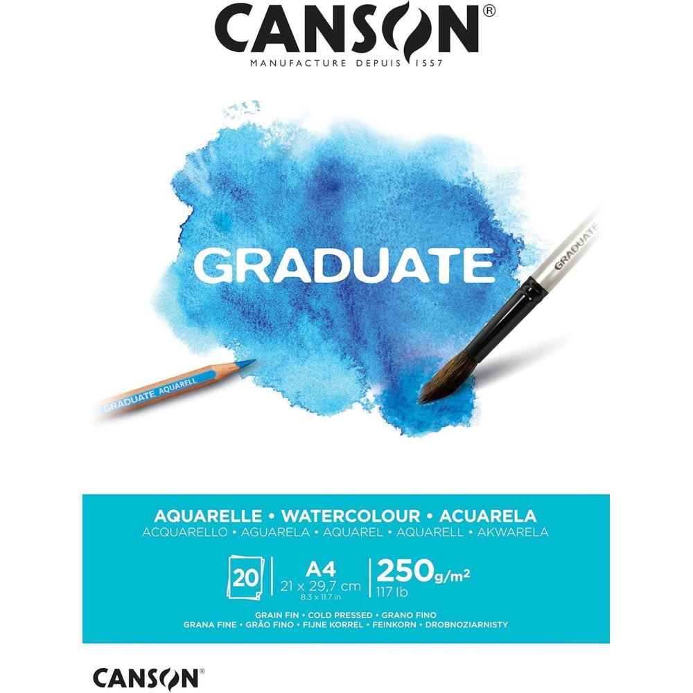 Акварел скечблок А4 250гр 20л Grad 400110374