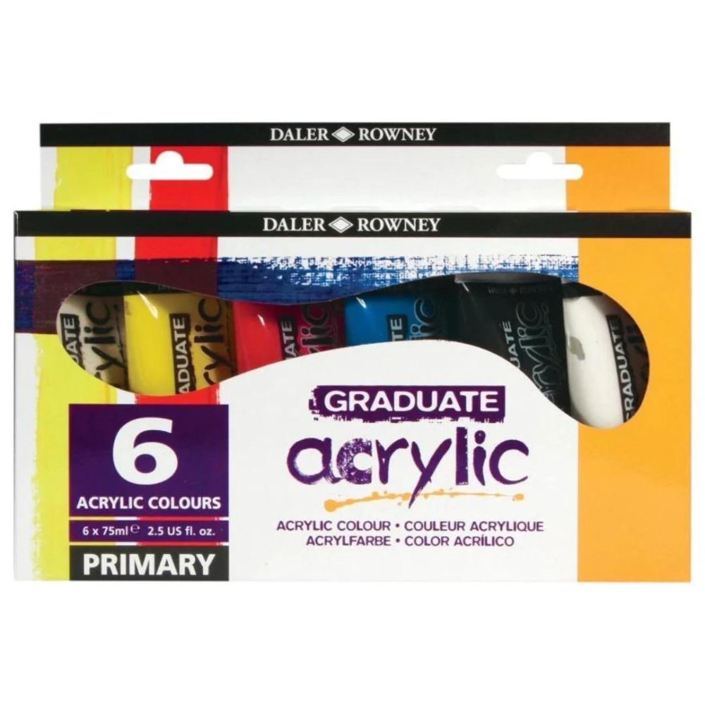 Сет акрилни бои Graduate primary 6х75мл.