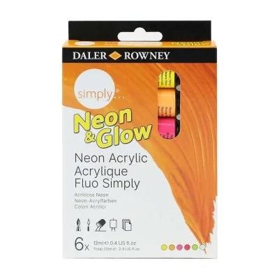 Сет акрилни бои Simply neon 6х12мл.