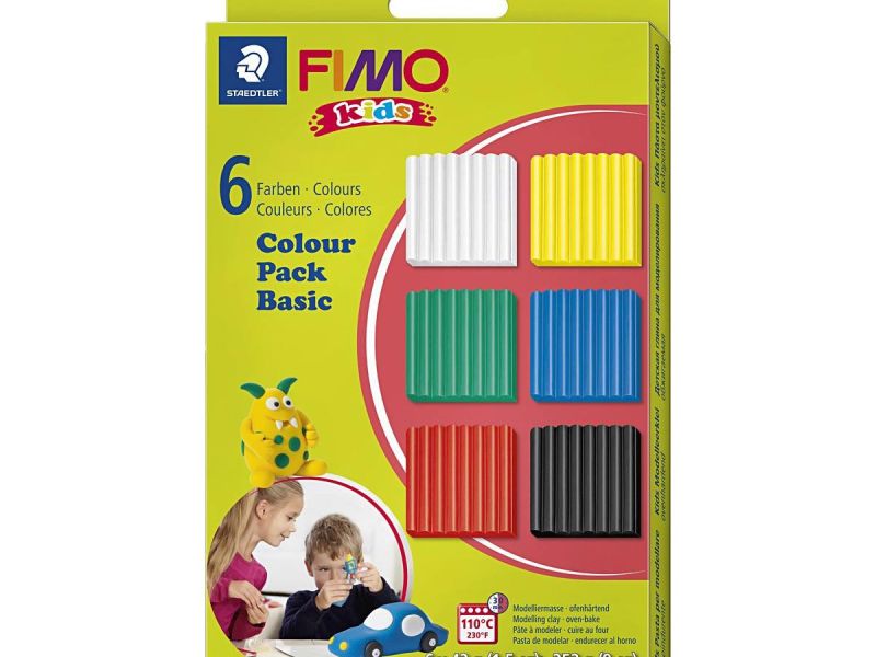 Фимо сет за деца 6 бои basic