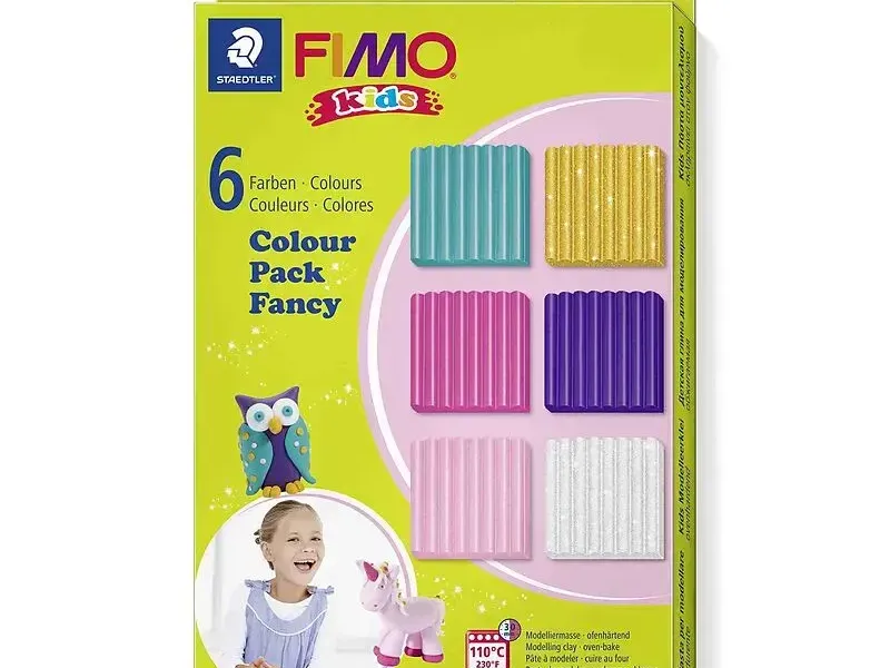 Фимо сет за деца 6 бои pastel
