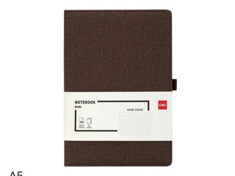 Нотес N118 A5 црн/кафен/крем