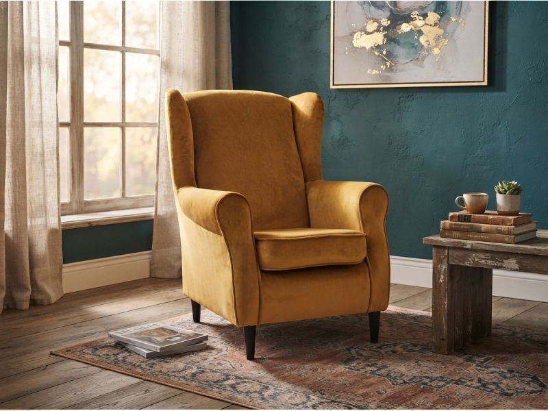 S-Baron Velvet Armchair