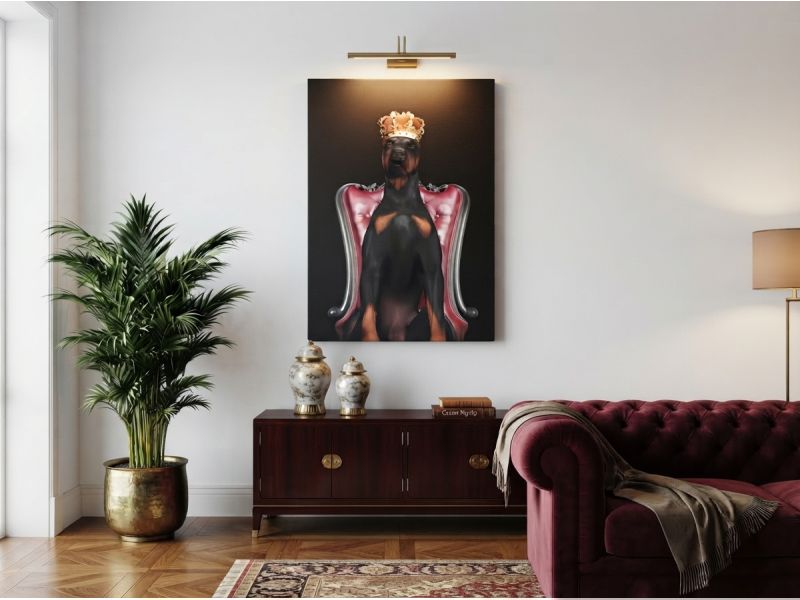 S-Dog In Crown Painting