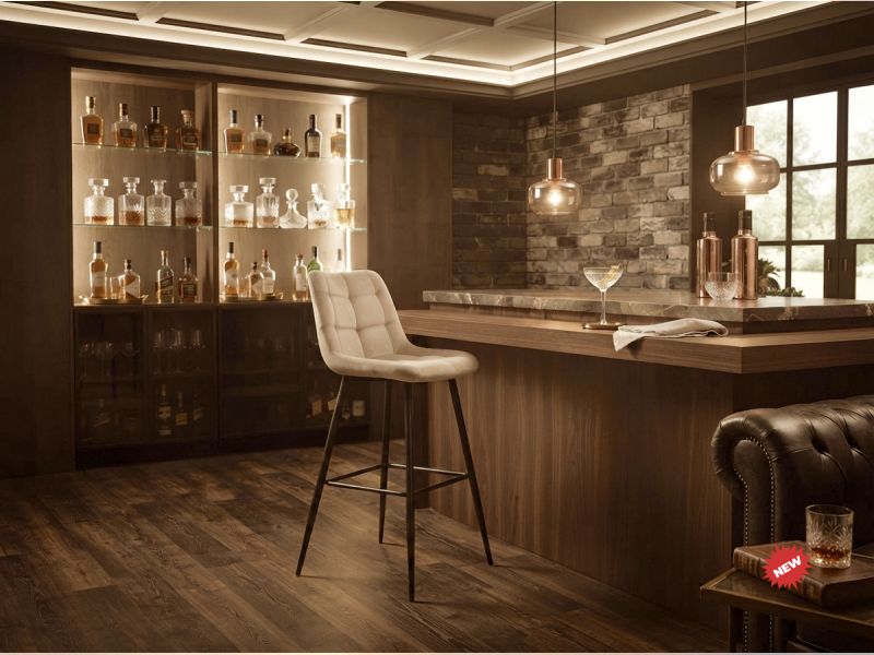 S-Chic Velvet Bar Chair