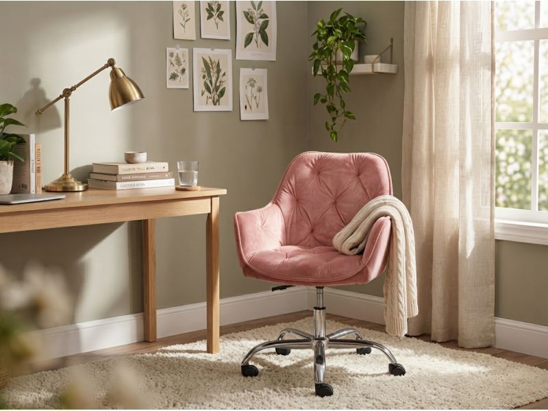 S-Q-190 Velvet Work Chair