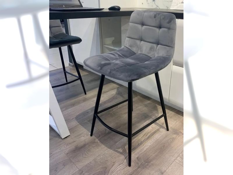 S-Mila H-2 Velvet Bar Chair