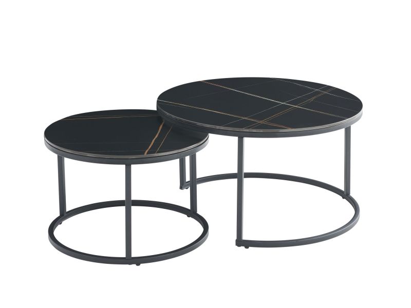 Tajda 2 Black Coffee Table Set