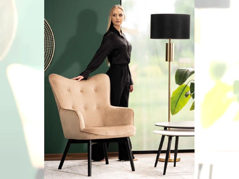 S-Carmen Velvet Armchair
