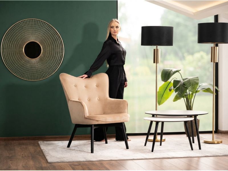 S-Carmen Velvet Armchair