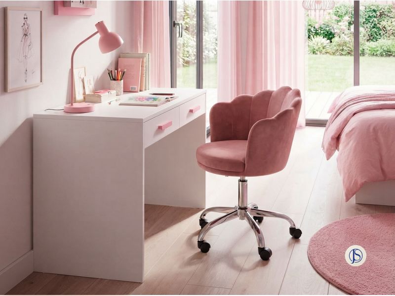 S-Rose Velvet Work Chair