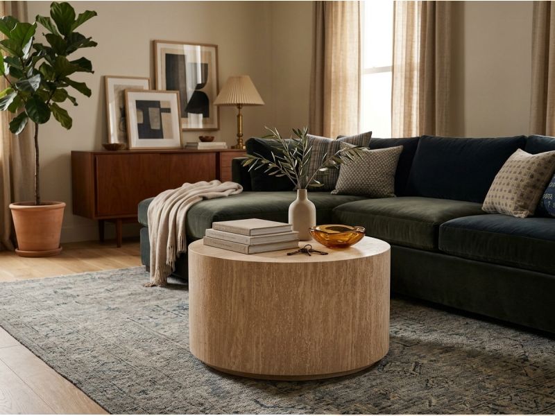 H-Travertino Coffee Table