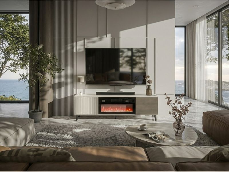 H-Random TV Fireplace Element