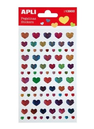B.Stickers Hearts Glitter 1S#