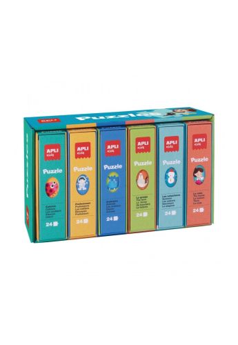 Disp.Library Puzzles 6U 24Pcs