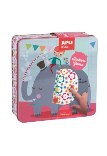 Tin Box Stickers Game Elephant