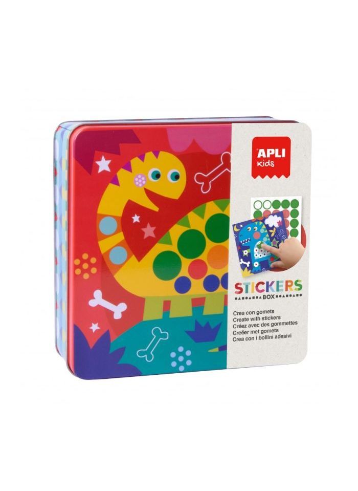 Tin Box Stickers Game Dino