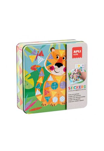 Tin Box Stickers Game Tiger
