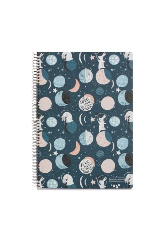 School 215X315 Mm Notebook Space Bunny