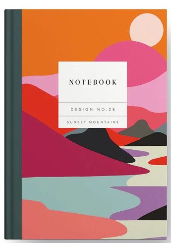 Design No.28 Sunset Mountains Hardback Notebook (10600)
