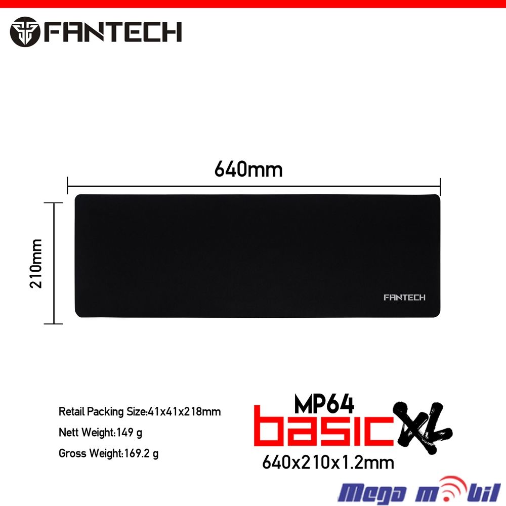 Podloga za gluvce Fantech MP64 XL Basic black