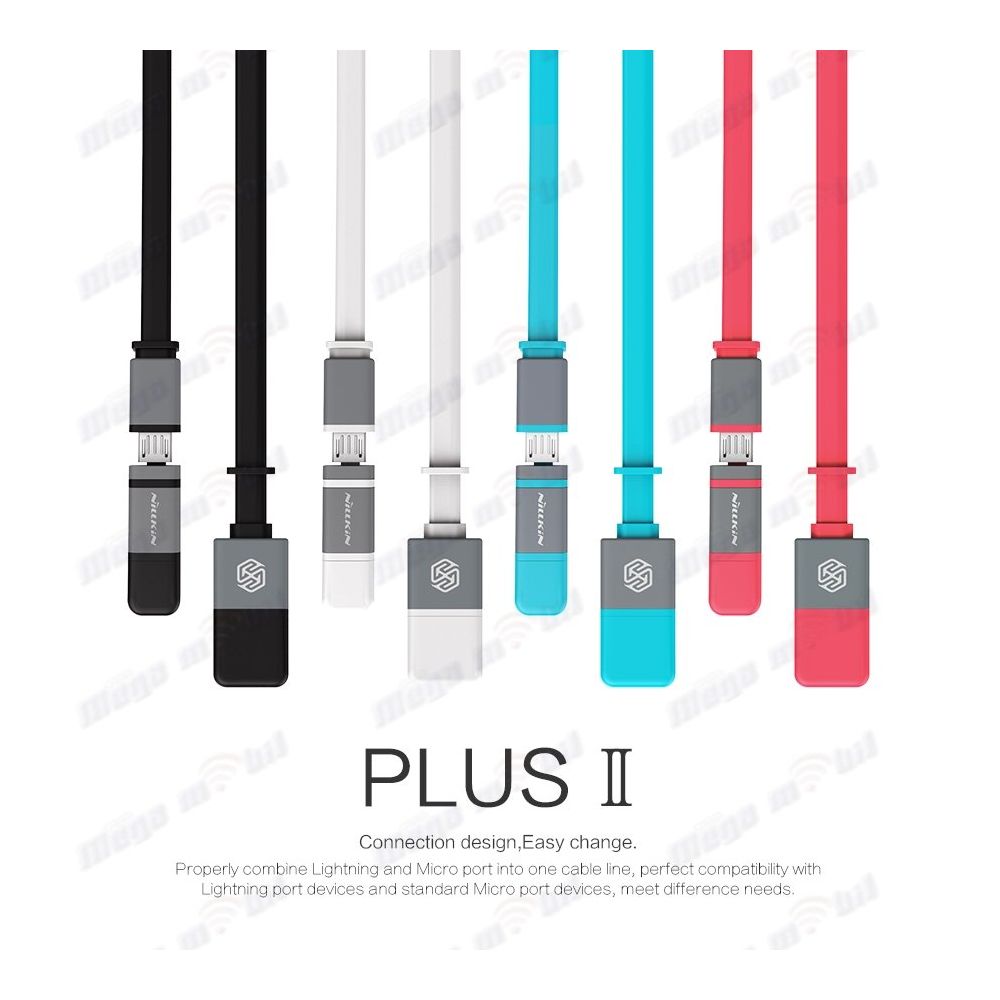 Data Kabel iPhone/Micro Nillkin Plus II blue