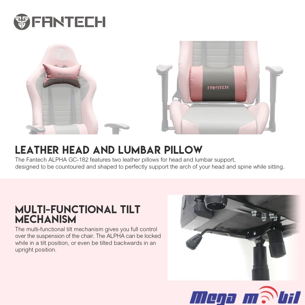 Gaming chair Fantech GC182 Alpha pink Sakura Edition.