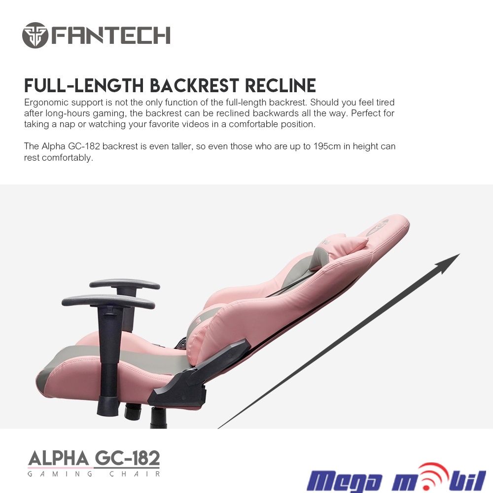 Gaming chair Fantech GC182 Alpha pink Sakura Edition.