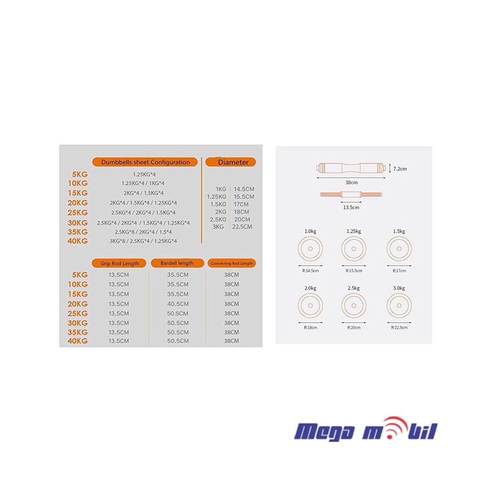 Set tegovi za vezbanje Xiaomi FED 130230 (Max 30kg)