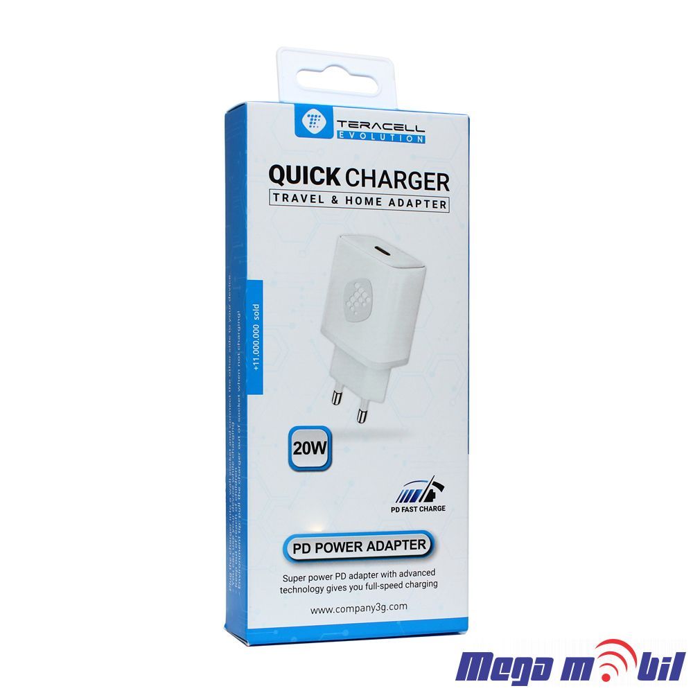 Polnac 220V iPhone Teracell Evolution TC-07 PD 3A white 20W