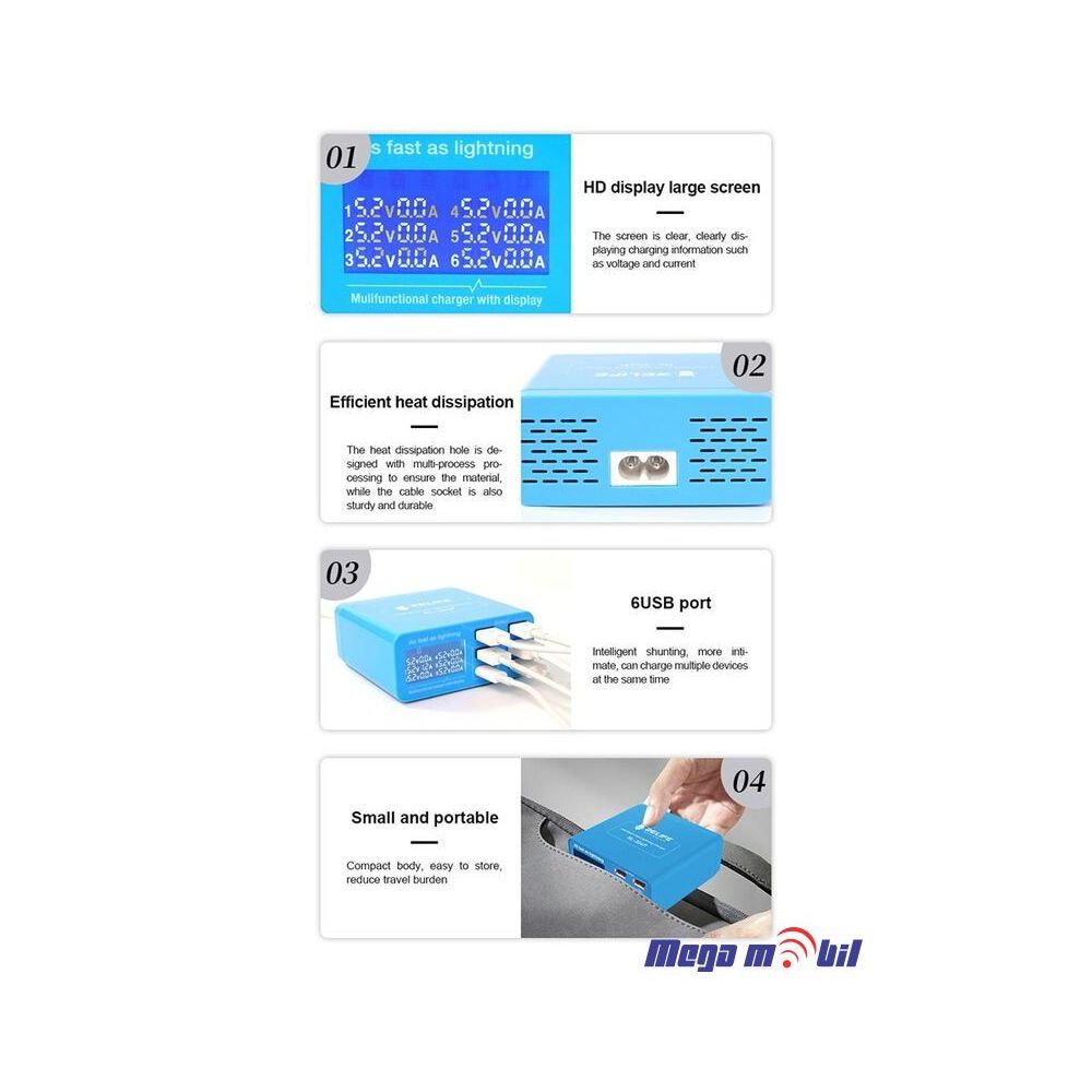 Tester Polnac RL-304P 6USB PD+QC3.0 