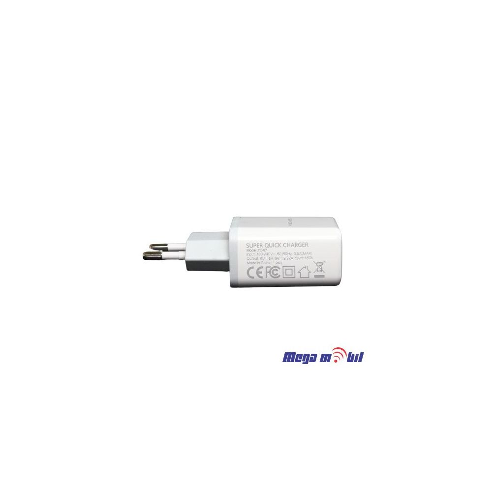 Polnac 220V iPhone Teracell Evolution TC-07 PD 3A white 20W