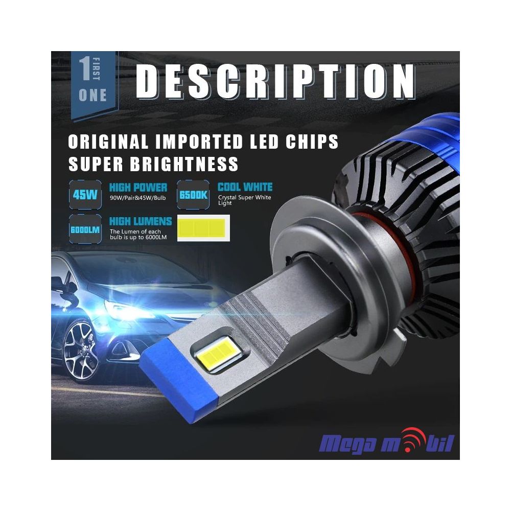 LED HEADLIGHT Z7S H11 45W 6500K CANBUS