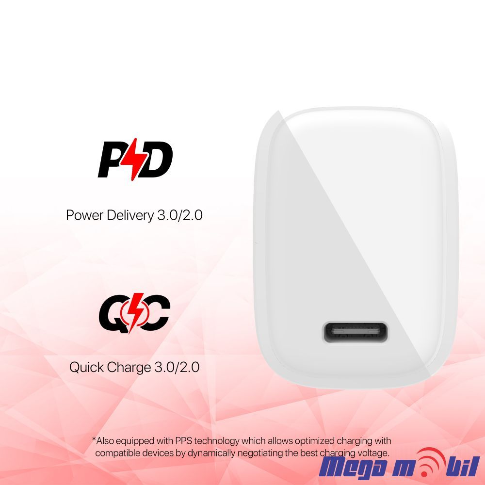 Polnac 220V Fantech CWD101 Single Port PD FAST 20W 3A 