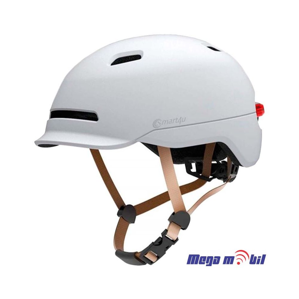 Kaciga za trotinet so svetlo Smart4U L Size white.