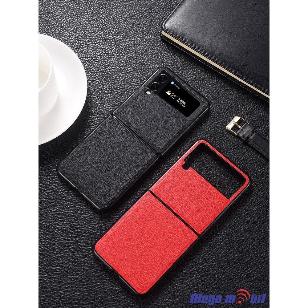 Futrola Samsung Galaxy Z Flip 3 5G Leather red (predna i zadna)