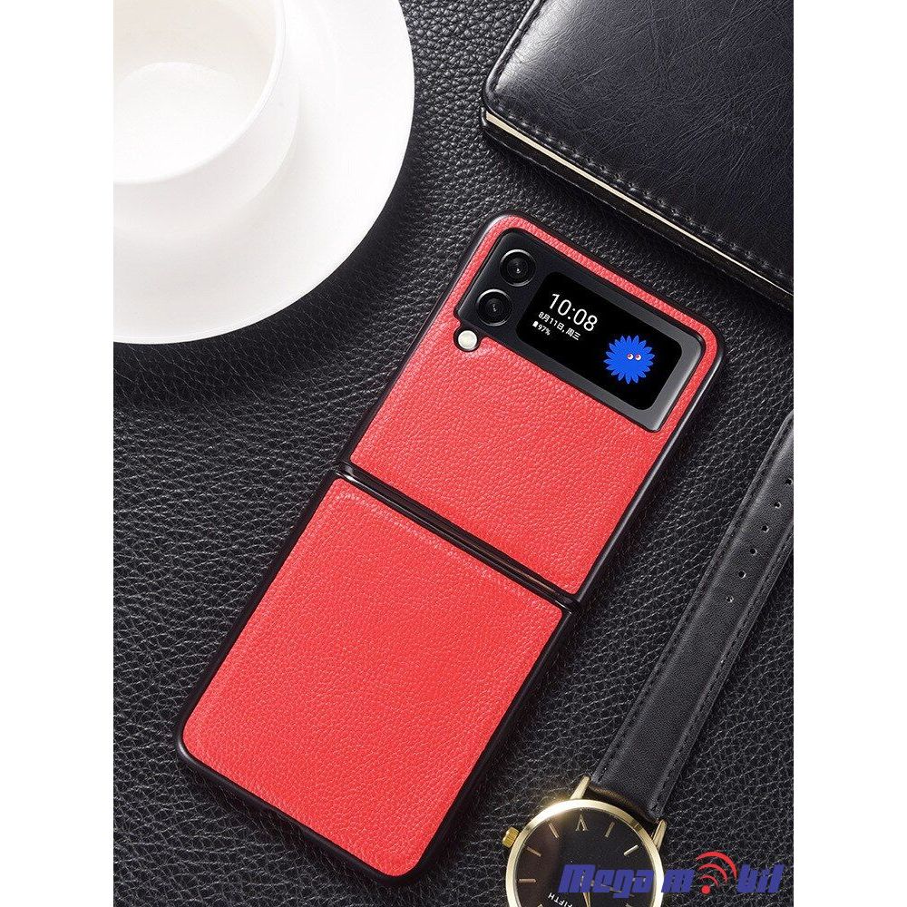 Futrola Samsung Galaxy Z Flip 3 5G Leather red (predna i zadna)