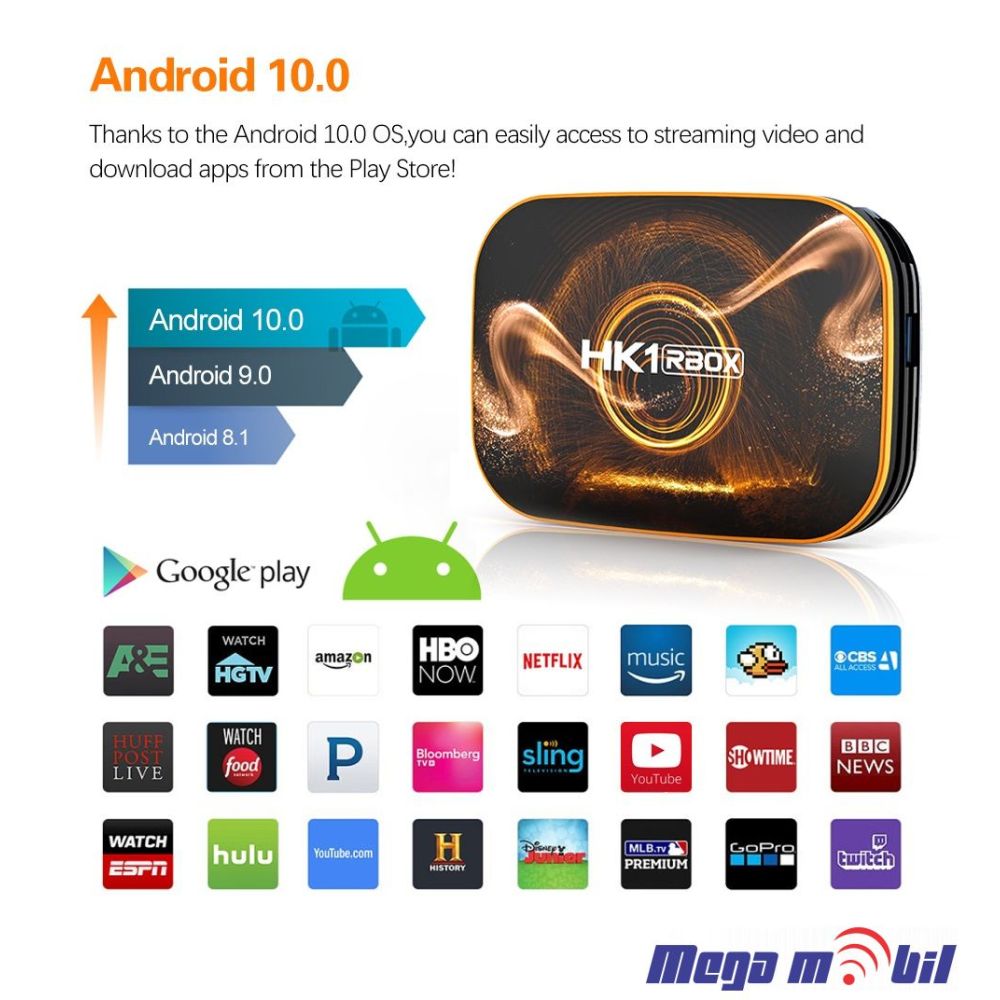 Android TV BOX HK1R 4GB RAM / 32GB ROM 5G+Wi Fi+BT Android 11
