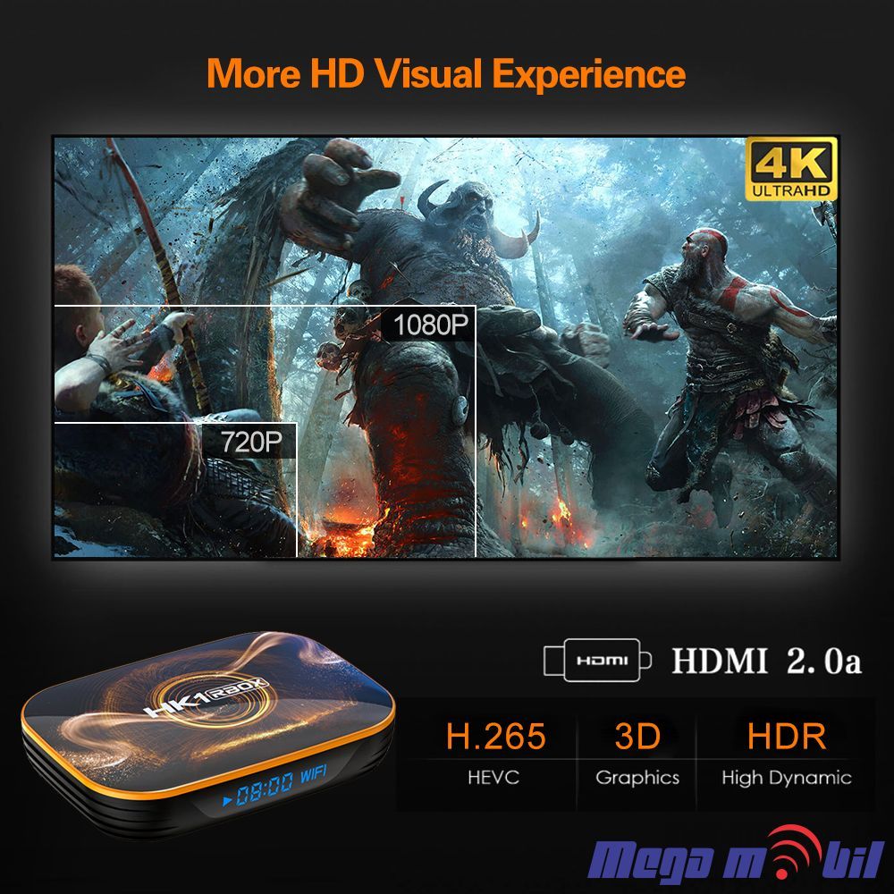 Android TV BOX HK1R 4GB RAM / 32GB ROM 5G+Wi Fi+BT Android 11