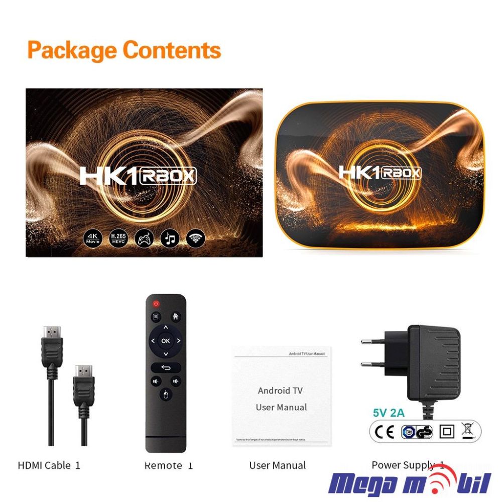 Android TV BOX HK1R 4GB RAM / 32GB ROM 5G+Wi Fi+BT Android 11