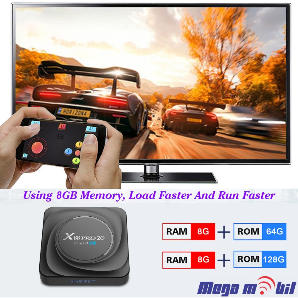 Android TV BOX X88 PRO 20 8GB RAM / 64GB ROM 5G Android 11