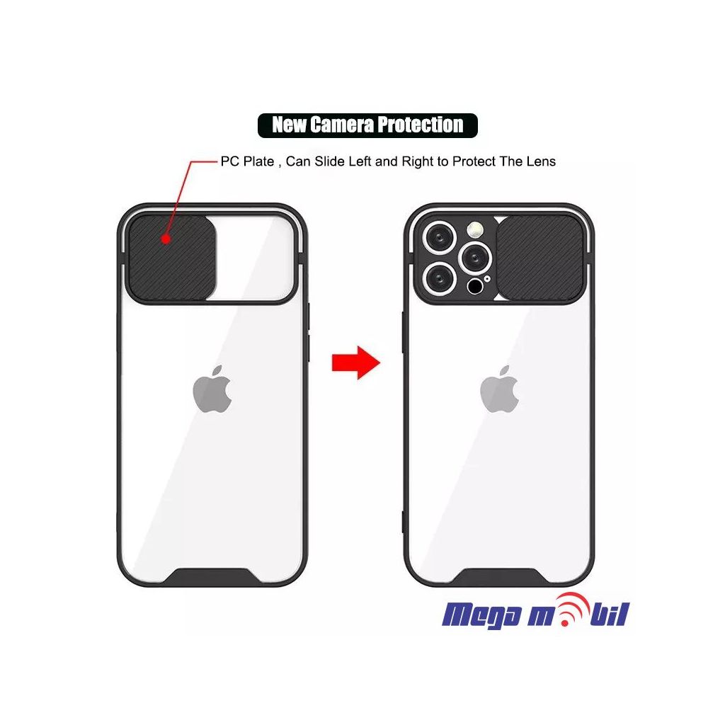Futrola iPhone 12 Pro Max TPU Acrylic slide black.
