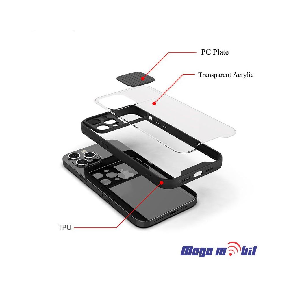 Futrola iPhone 11 Pro Max TPU Acrylic slide black