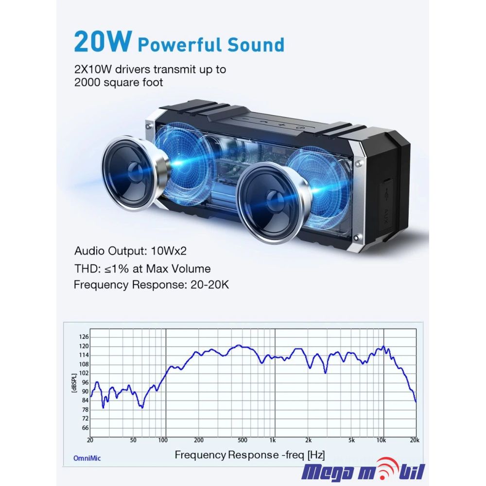 Zvucnik Bluetooth VTIN BH086A Black