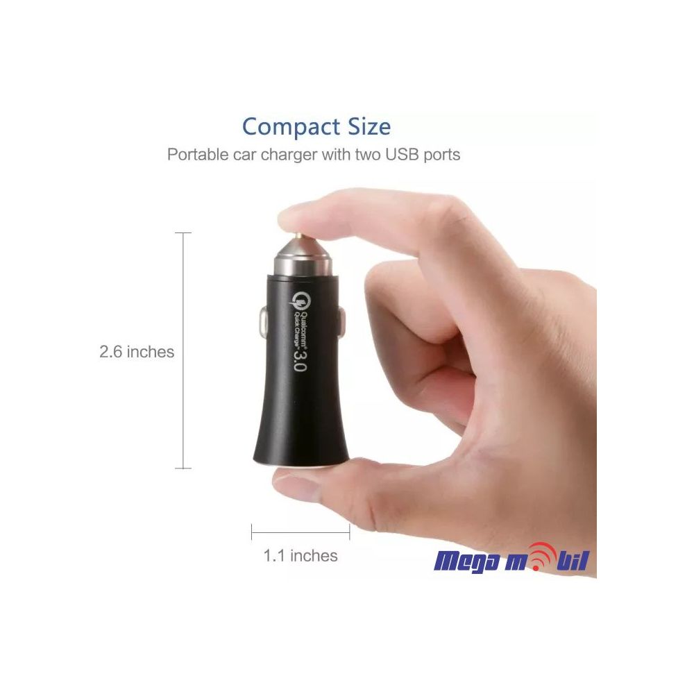 Polnac 12V/24V 3A 2USB FAST 3.0 Yi B21