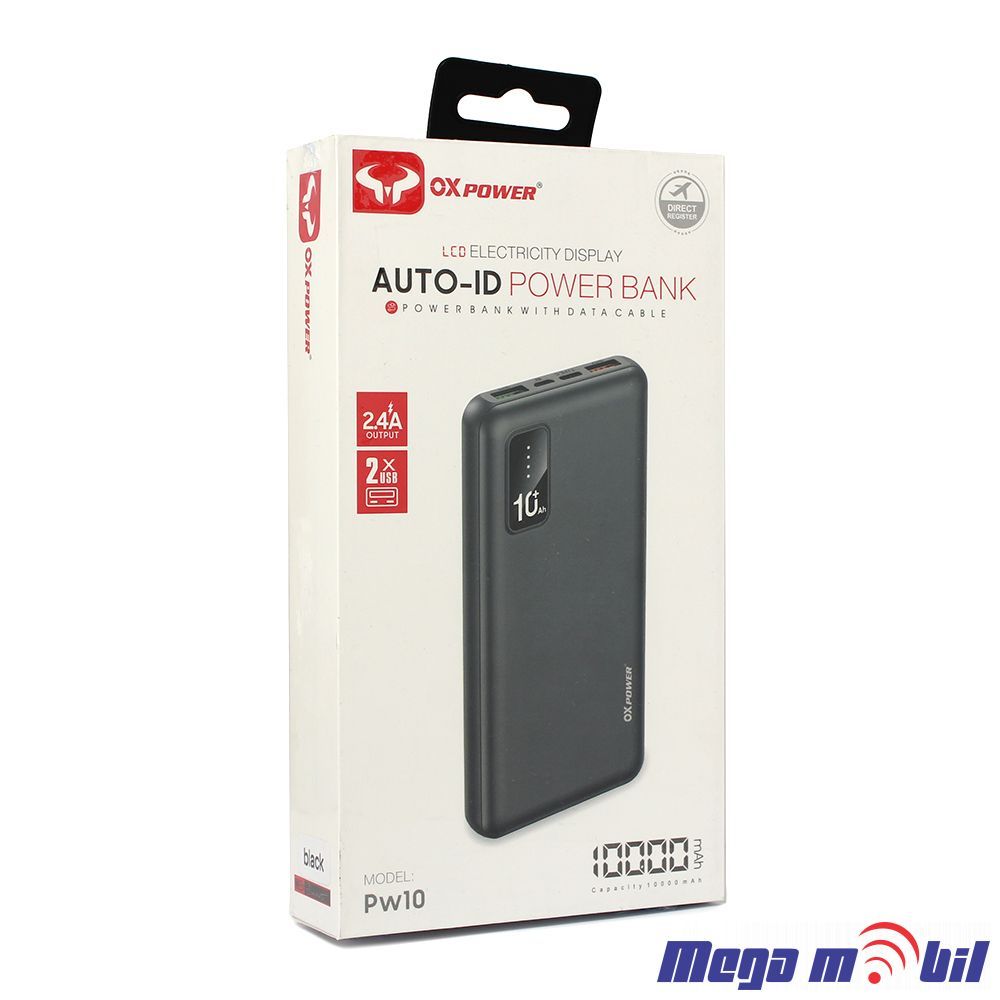 Baterija eksterna 10000mAh Ox Power PW10 black