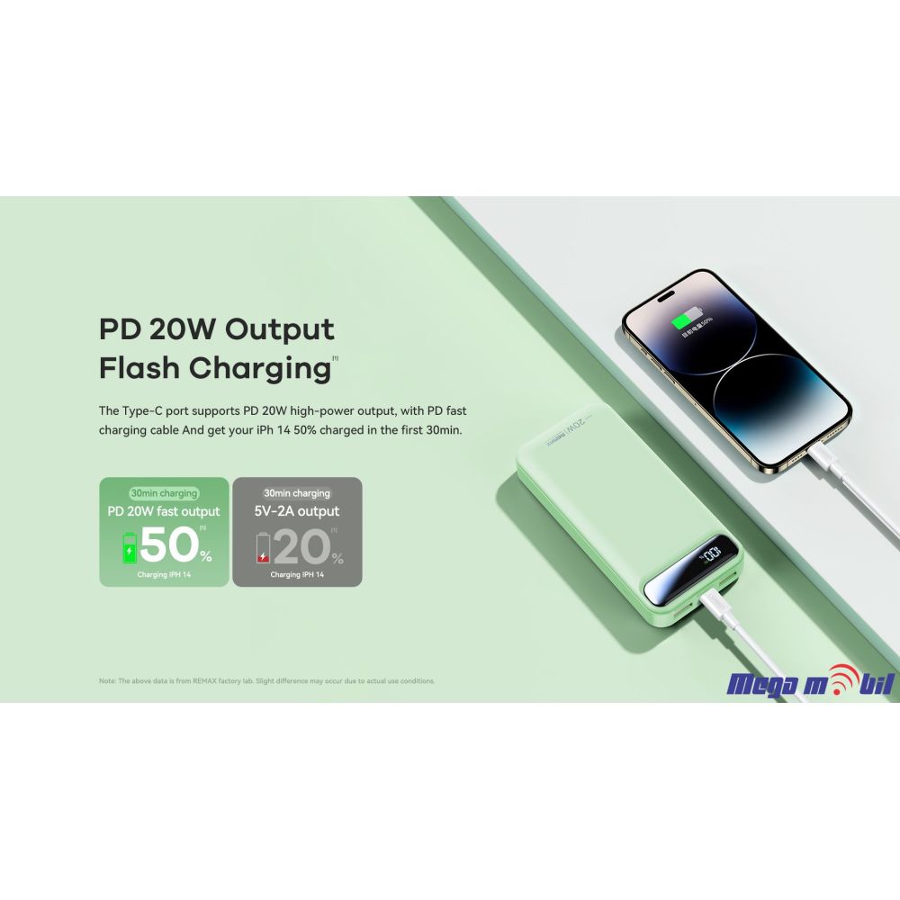 Baterija eksterna 20000mAh REMAX Bole RPP-521 FAST+PD blue
