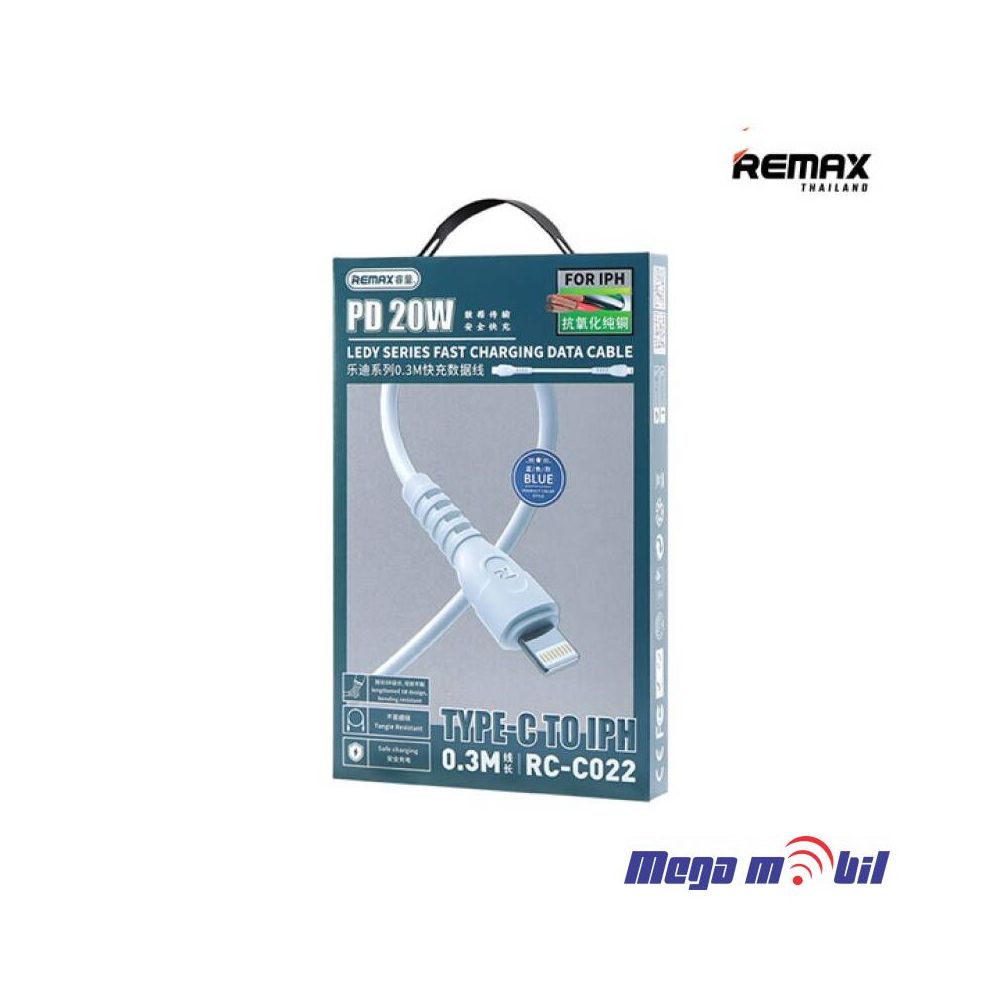 Data Kabel Type C PD REMAX Ledy RC-C022 65W Fast 0.3m white